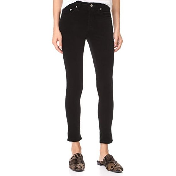 NWT Rag & Bone Velvet High Rise Ankle Skinny Jeans - Picture 1 of 4